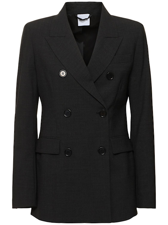 ASPESI: Flannel double breasted blazer - women_0 | Luisa Via Roma