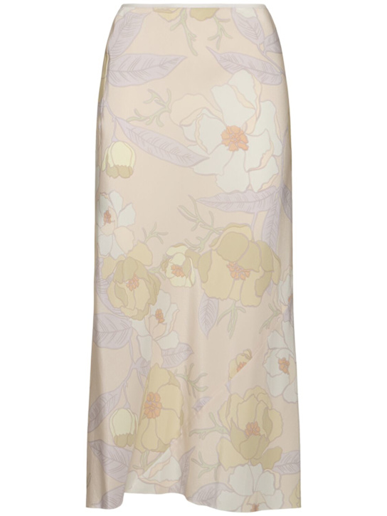 Dries Van Noten: Sati printed silk midi skirt - women_0 | Luisa Via Roma