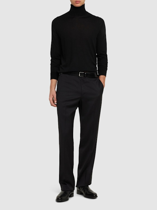 PT Torino: Superfine wool knit slim fit sweater - men_1 | Luisa Via Roma