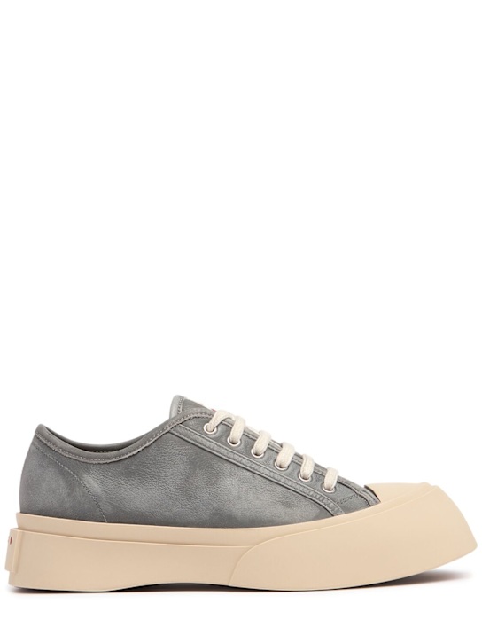 Marni: Pablo leather low top sneakers - men_0 | Luisa Via Roma
