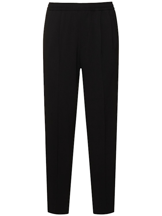 Zegna: Regular fit wool blend jogger pants - men_0 | Luisa Via Roma