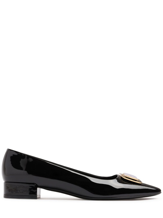 Ferragamo: 20mm Venera patent leather heels - women_0 | Luisa Via Roma