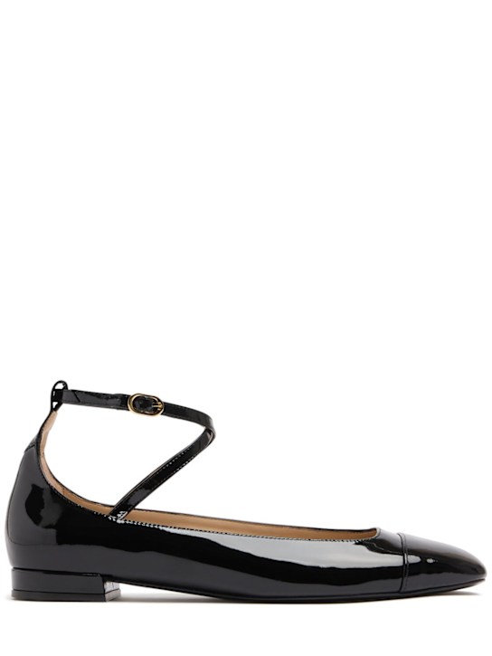 Stuart Weitzman: Chaussures plates en cuir verni Eden 10 mm - women_0 | Luisa Via Roma