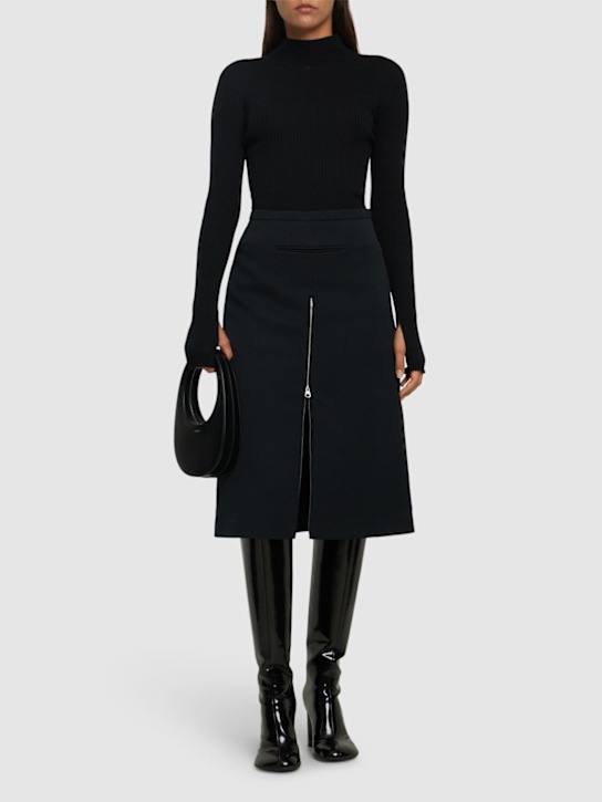 Courrèges: Cotton blend turtleneck sweater - women_1 | Luisa Via Roma