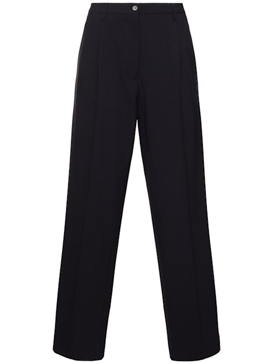ASPESI: Flannel high rise straight pants - women_0 | Luisa Via Roma