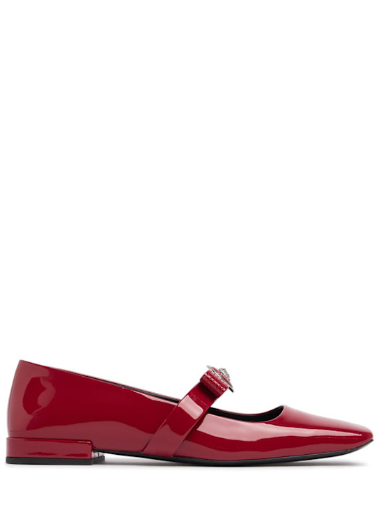 Versace: 20mm Patent leather ballerina flats - women_0 | Luisa Via Roma
