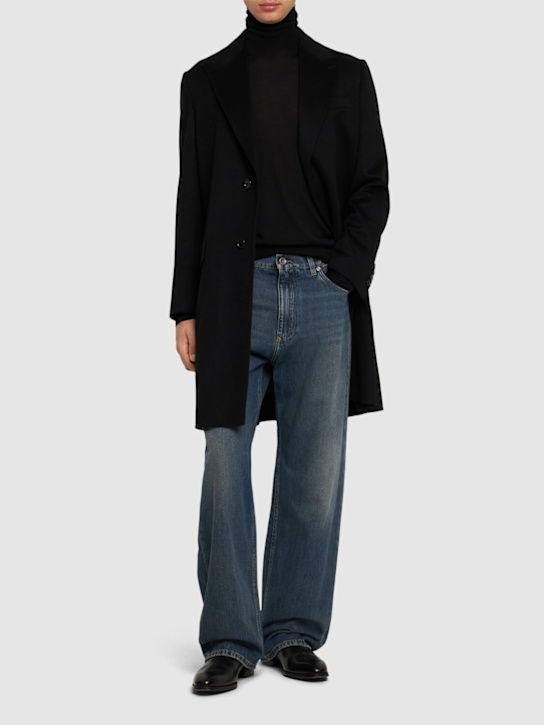 Dolce&Gabbana: Five pocket wide leg denim jeans - men_1 | Luisa Via Roma