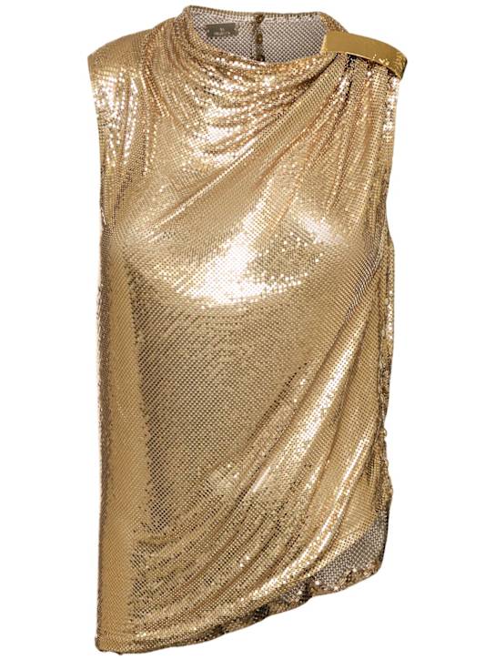 Rabanne: Mini mesh top - women_0 | Luisa Via Roma