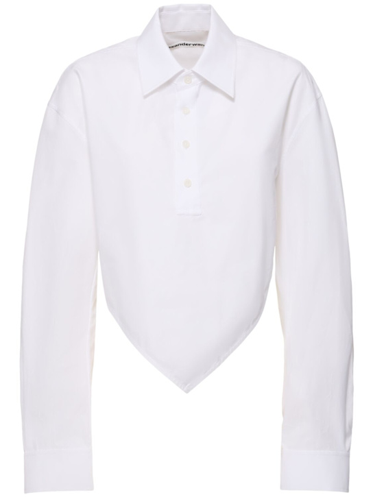 Alexander Wang: Cropped cotton shirt - women_0 | Luisa Via Roma