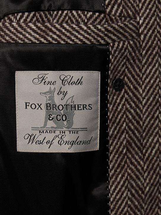Dries Van Noten: Razel herringbone wool coat - Dark Brown - men_5 | Luisa Via Roma