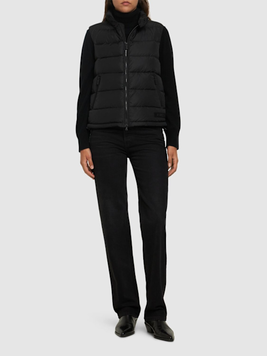 ASPESI: New Minnie nylon puffer vest - Black - women_1 | Luisa Via Roma