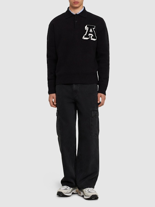 Axel Arigato: Team cotton blend polo sweater - men_1 | Luisa Via Roma