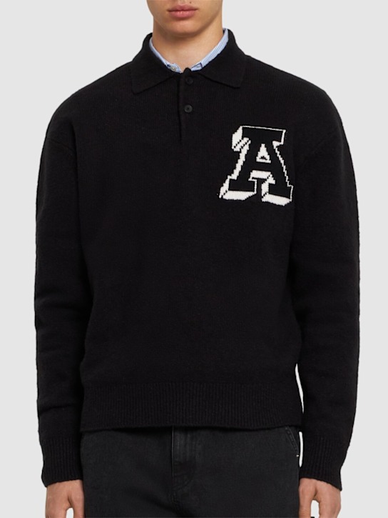 Axel Arigato: Team cotton blend polo sweater - men_2 | Luisa Via Roma