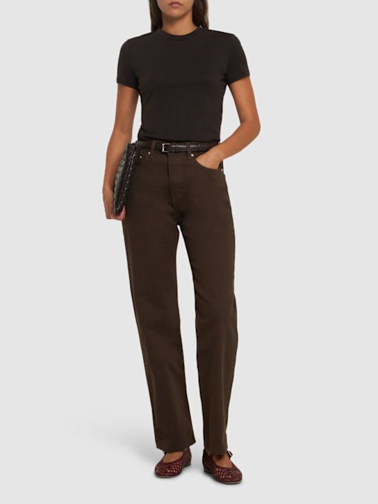 Theory: Cotton jersey short sleeved t-shirt - women_1 | Luisa Via Roma