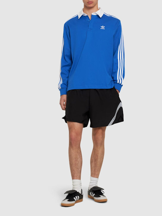 adidas Originals: Rugby polo - Blue/White - men_1 | Luisa Via Roma