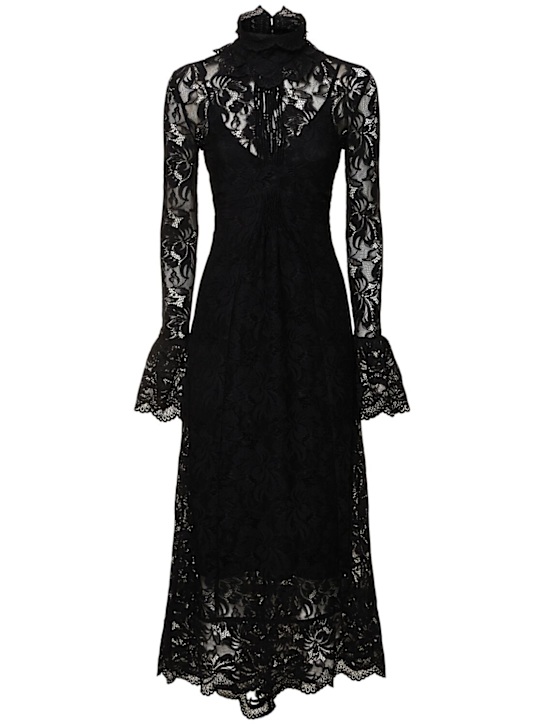 Rabanne: Stretch lace midi dress - women_0 | Luisa Via Roma