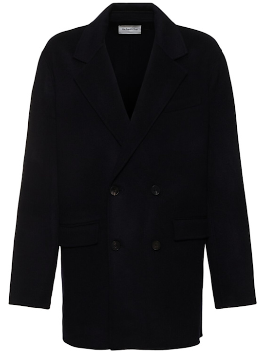 The Frankie Shop: Harry wool blend blazer - Navy - men_0 | Luisa Via Roma