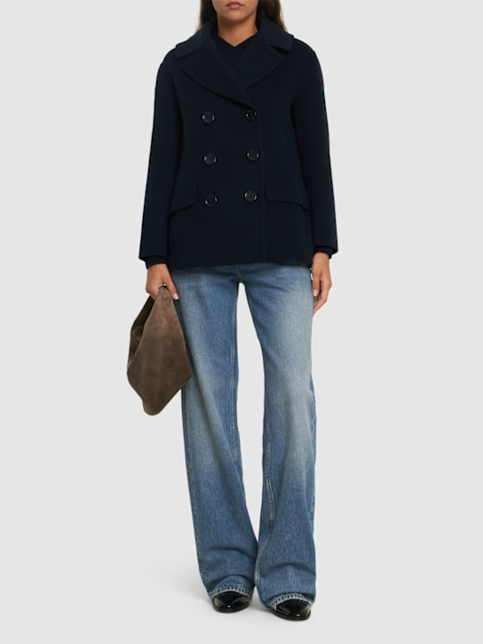 'S Max Mara: Efebo double breast wool short coat - women_1 | Luisa Via Roma