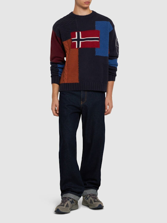 Napapijri: Maglione patchwork - Multicolore - men_1 | Luisa Via Roma