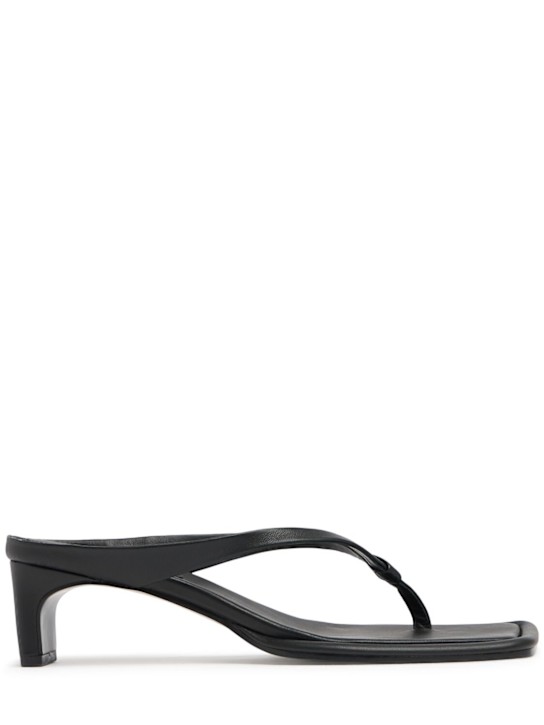 St. Agni: 50mm Leather thong sandals - women_0 | Luisa Via Roma