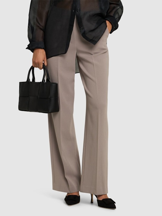 Manolo Blahnik: 70mm Maysli suede slingback pumps - women_1 | Luisa Via Roma