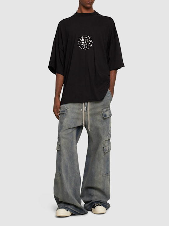 Rick Owens: Tommy T cotton jersey t-shirt - Black - men_1 | Luisa Via Roma