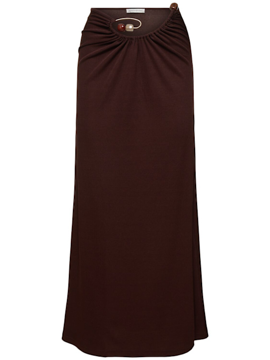 Spiral crystal compact tech long skirt - Thumbnail 1