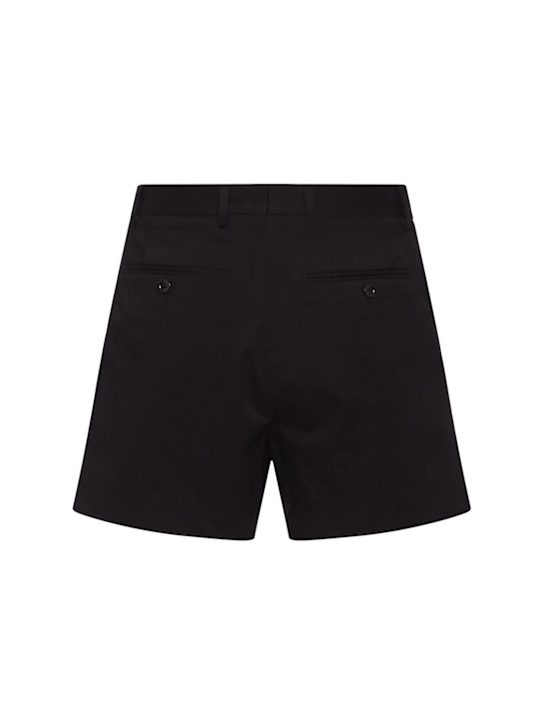 Dolce&Gabbana: Double pleat Bermuda shorts - Black - men_4 | Luisa Via Roma