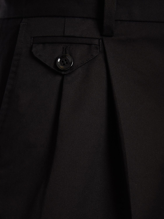 Dolce&Gabbana: Double pleat Bermuda shorts - Black - men_3 | Luisa Via Roma