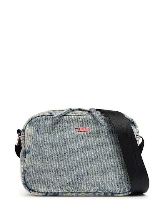 Diesel: Rave denim camera bag - men_0 | Luisa Via Roma