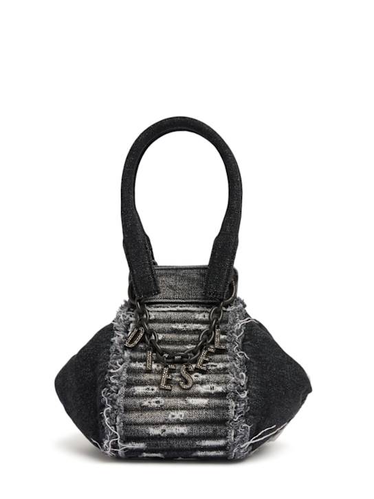 Diesel: XS D-Vina washed denim top handle bag - women_0 | Luisa Via Roma