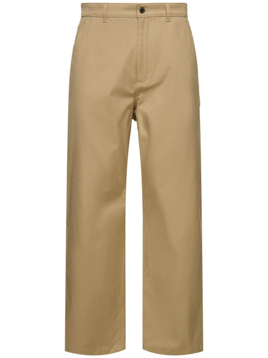 Valentino: Pantaloni cargo in tela di cotone stretch - Beige - men_0 | Luisa Via Roma