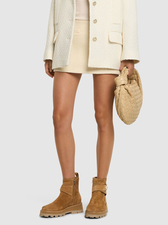 Jimmy Choo: 40mm Meena suede ankle boots - Camel - women_1 | Luisa Via Roma