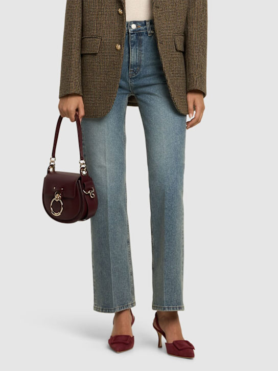 Manolo Blahnik: 70mm Maysli suede slingback pumps - women_1 | Luisa Via Roma