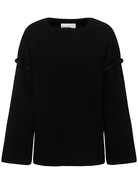 Jil Sander: Boiled wool knit sweater - women_0 | Luisa Via Roma