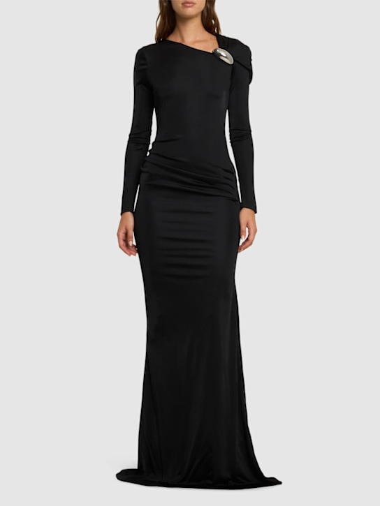 Giuseppe Di Morabito: Vestito in jersey di viscosa - Nero - women_1 | Luisa Via Roma
