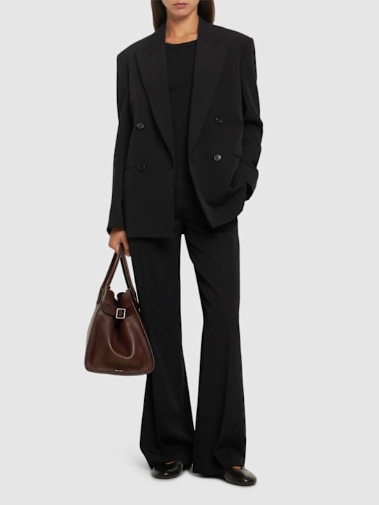 The Row: Encore grain de poudre wide leg pants - women_1 | Luisa Via Roma