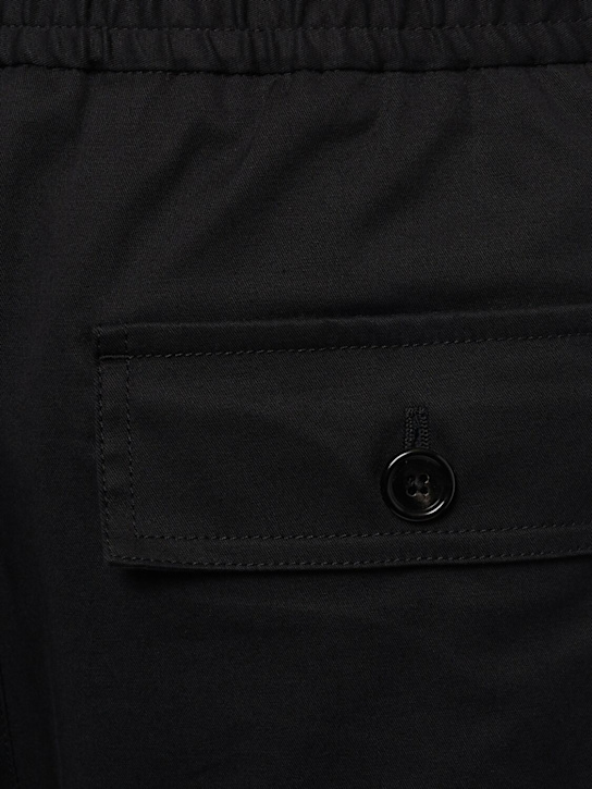 Dolce&Gabbana: Stretch cotton cargo shorts - Black - men_3 | Luisa Via Roma