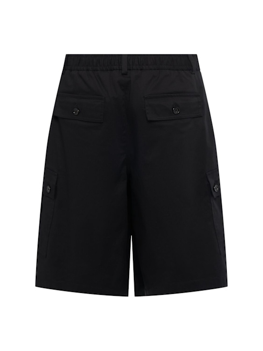 Dolce&Gabbana: Stretch cotton cargo shorts - Black - men_2 | Luisa Via Roma