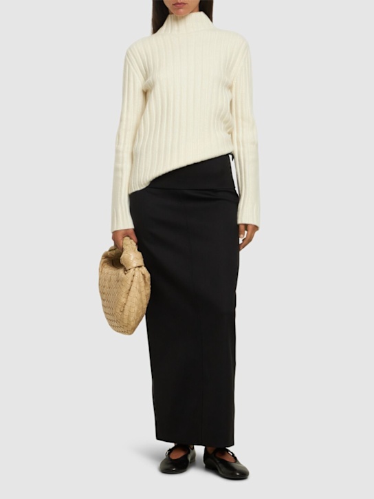 Proenza Schouler: Haven wool blend rib knit sweater - White - women_1 | Luisa Via Roma