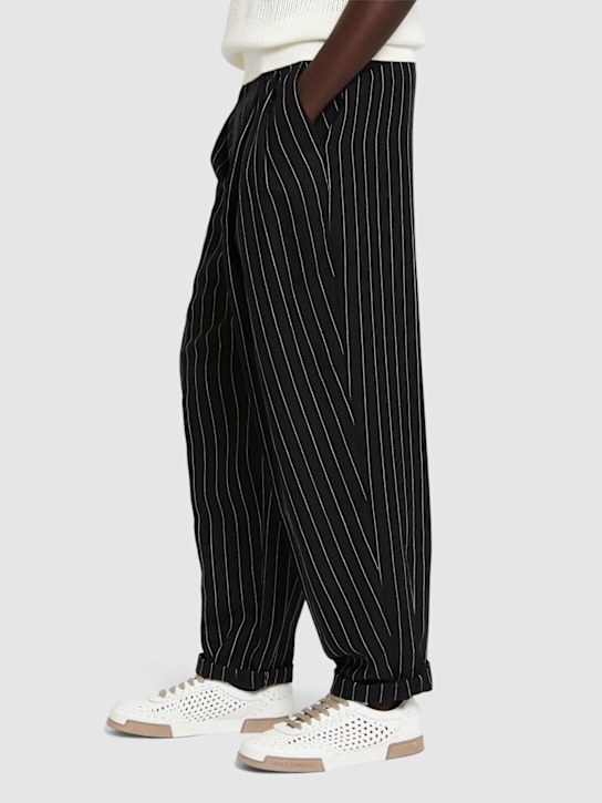 Dolce&Gabbana: Portofino woven leather sneakers - men_1 | Luisa Via Roma