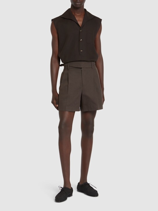 Dolce&Gabbana: Stretch gabardine Bermuda shorts - men_1 | Luisa Via Roma