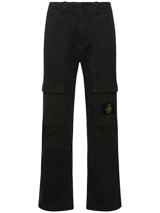Stone Island: Cotton regular pants - men_0 | Luisa Via Roma
