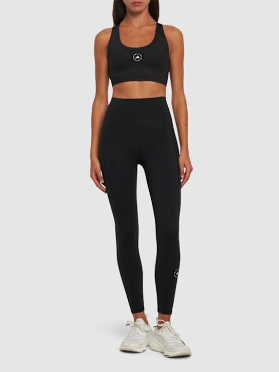 adidas By Stella McCartney: True Purpose crop bra top - ブラック - women_1 | Luisa Via Roma