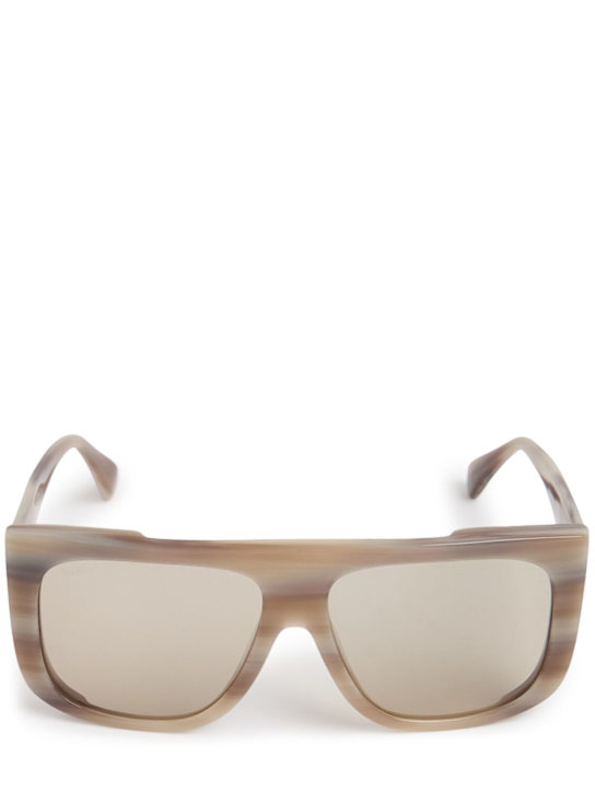Max Mara: Eileen squared acetate sunglasses - women_0 | Luisa Via Roma