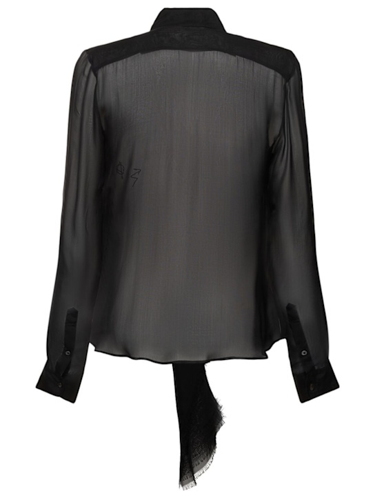 Ann Demeulemeester: Bjarn silk sheer shirt - men_4 | Luisa Via Roma