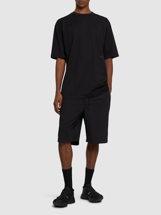 Y-3: Boxy short-sleeved cotton t-shirt - men_1 | Luisa Via Roma