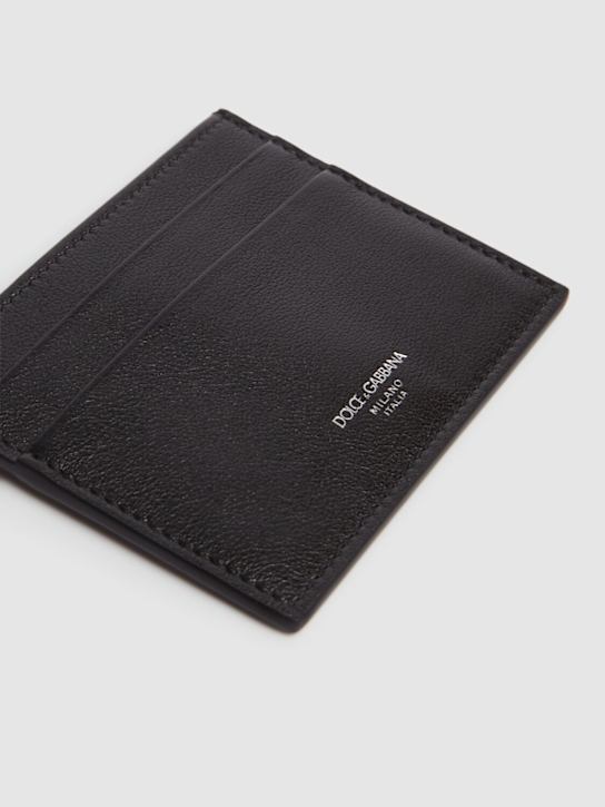 Dolce&Gabbana: Logo leather card holder - men_1 | Luisa Via Roma