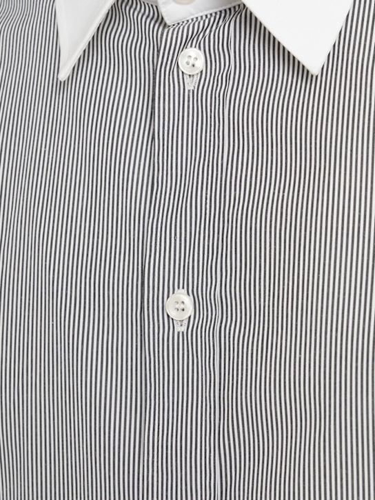 Striped cotton poplin shirt - Thumbnail 2
