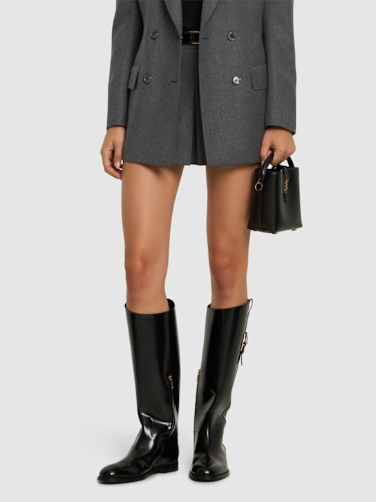 Sergio Rossi: 15mm Leather boots - women_1 | Luisa Via Roma